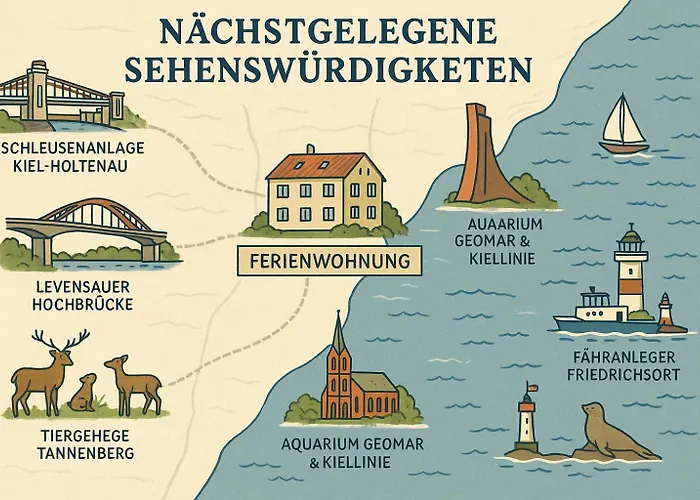 Apartment Moderne In Kiel-holtenau, Strandnaehe, 2 Zimmer, Voll Ausgestattet, Gute Anbindung